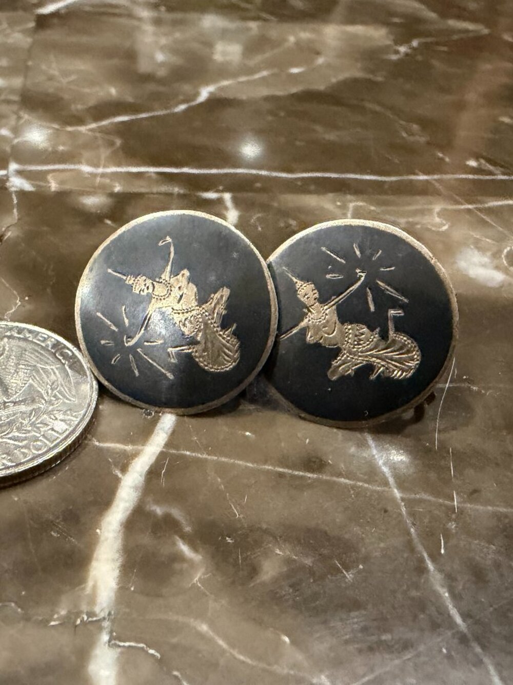 Vintage Siam Sterling clips